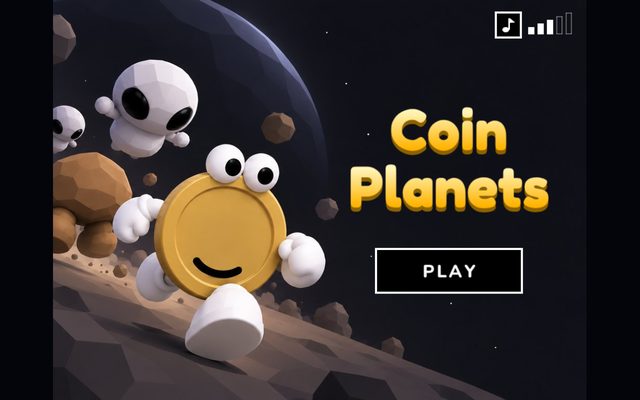 Title screen of Coin Planets